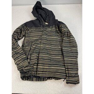 Holden‎ Mens Weston Stripe Waterproof Hooded Jacket Zip Pockets Black L